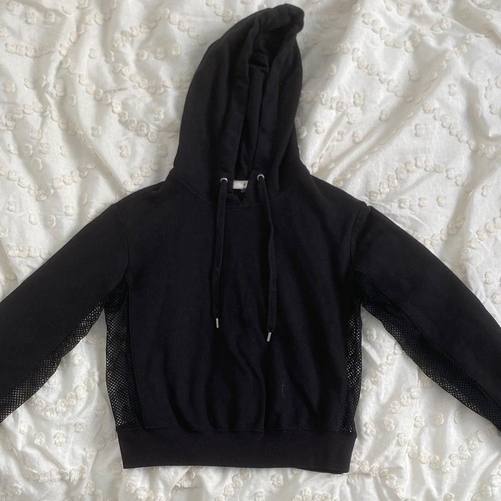 Garage Black Hoodie with Drawstrings